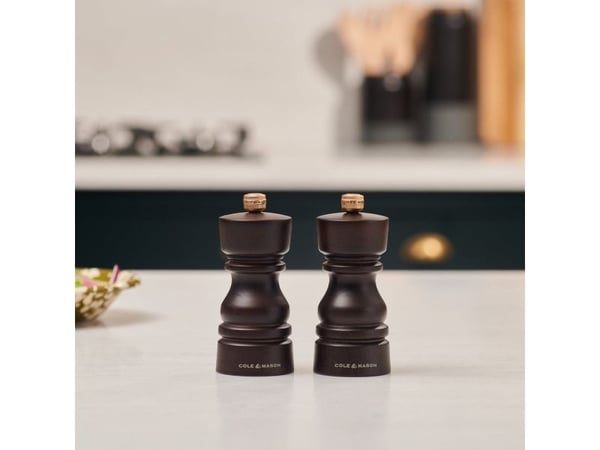 Cole &amp; Mason H233017, Svart, Tre, Rustfritt stål, Tre, Pepper, Salt, Rustfritt stål, 56 mm, 56 mm