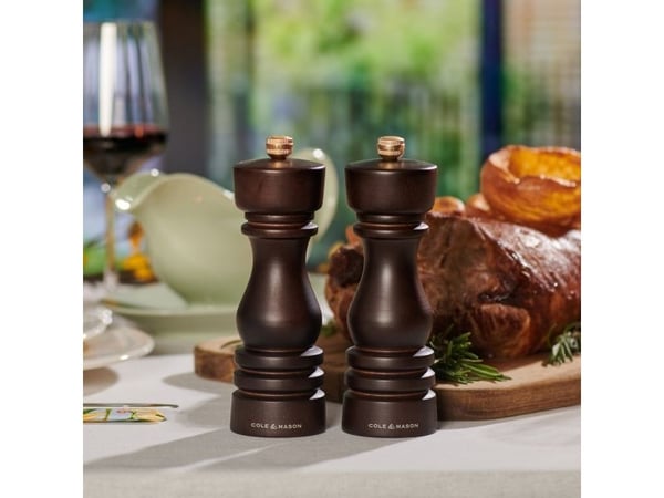 Cole &amp; Mason H233017, Svart, Tre, Rustfritt stål, Tre, Pepper, Salt, Rustfritt stål, 56 mm, 56 mm