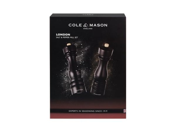 Cole &amp; Mason H233080, Sjokolade, Tre, Rustfritt stål, Tre, Pepper, Salt, Rustfritt stål, 60 mm, 60 mm