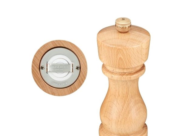 Cole & Mason H233005, Bøk, Naturlig, Rustfritt stål, Tre, Pepper, Salt, Rustfritt stål, 56 mm, 56 mm