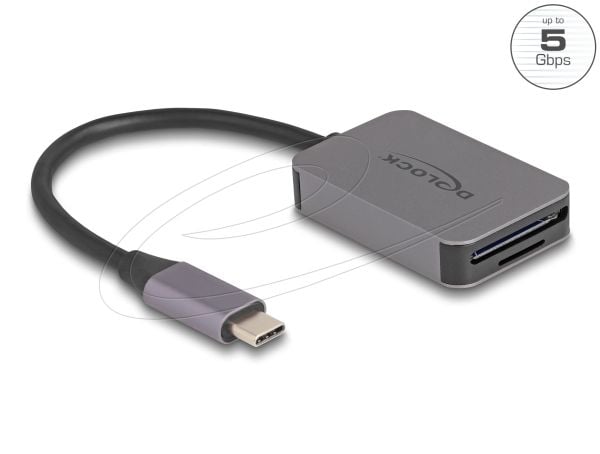 Delock - Kortleser (microSD, SD) - USB-C