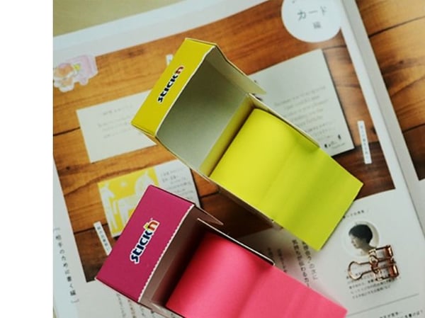 Self-adhesive notes 50mmx10m on roll yellow neon