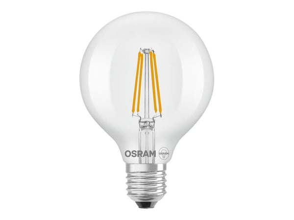 OSRAM CLASSIC - LED-glödlampa med filament - form: G95 - klar finish - E27 - 3.8 W (motsvarande 60 W) - klass A - varmt vitt ljus - 2700 K