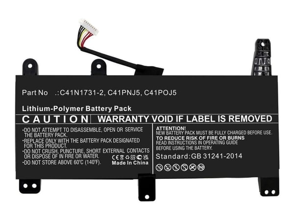 CoreParts - Batteri til bærbar PC (tilsvarer: ASUS 0B200-02940000, ASUS 0B200-02990000, ASUS 0B200-03400200, ASUS 4ICP5/70/81, ASUS C41N1731-2, ASU...