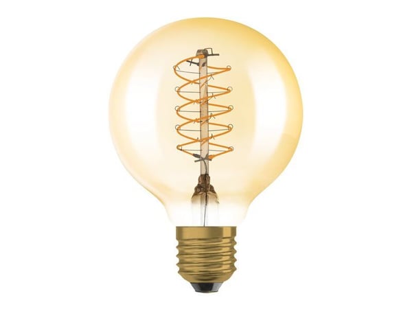 OSRAM Vintage 1906 Classic - LED-filamentlyspære - form: globus - E27 - 7 W (ekvivalent 48 W) - klasse F - behagelig varmt lys - 2200 K - klar gull...