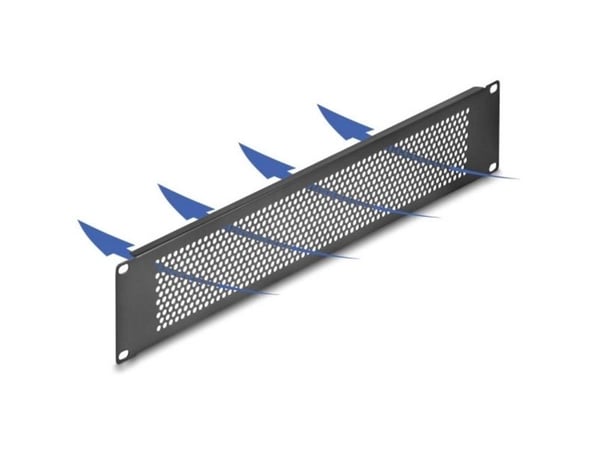 DeLOCK 67036, Blindpanel, Sort, Metall, 2U, Kina, 88 mm