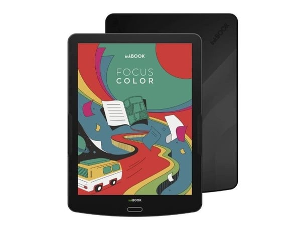 inkBOOK Focus - eBook-läsare - inkBOOK OS - 32 GB - 7.8" färg E Ink Kaleido (1872 x 1404) - pekskärm - microSD-kortplats - Wi-Fi 5 - svart