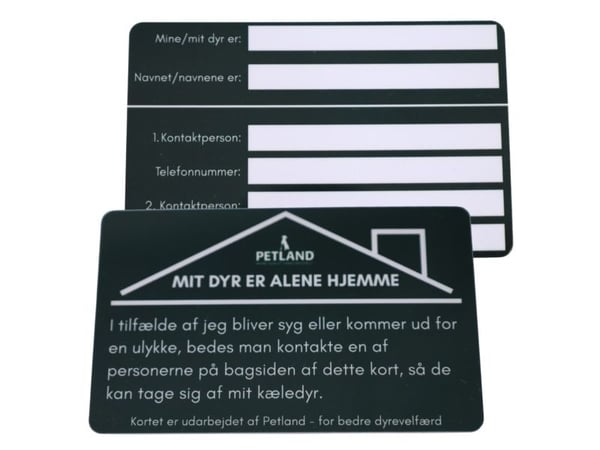 Muovikortti "Lemmikkini on yksin kotona"