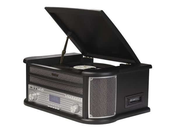 Denver MRD-51, ruskea, puu, 33 1/3,45,78 rpm, pyörivä, DAB,FM, CD