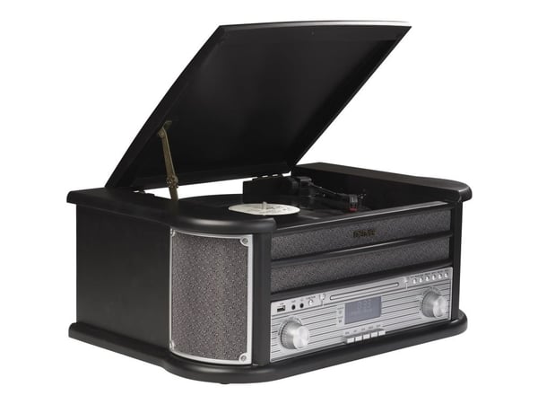 Denver MRD-51, ruskea, puu, 33 1/3,45,78 rpm, pyörivä, DAB,FM, CD