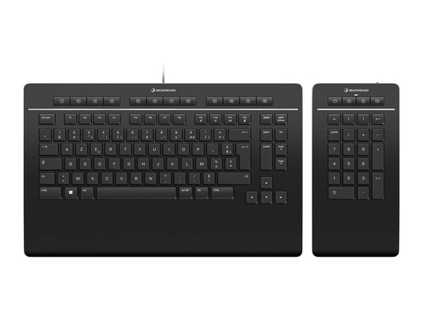 3Dconnexion Keyboard Pro with Numpad - Tangentbord och numerisk knappsats - USB - AZERTY - fransk