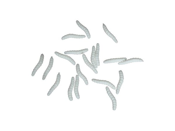 Elastiska vita maskar 20 st