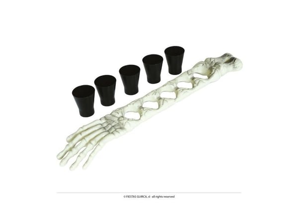 Skeletarm shotglas holder