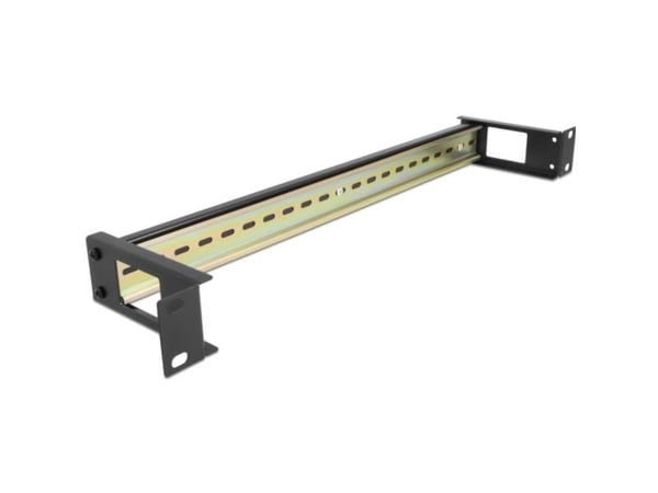 Delock - DIN-rälspanel - svart - 1U - 19"