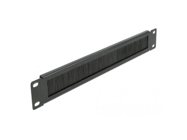 DeLOCK 66288, Kaapelin hallintapaneeli, Musta, Metalli, 1U, 48,3 cm (19"), 44,2 mm