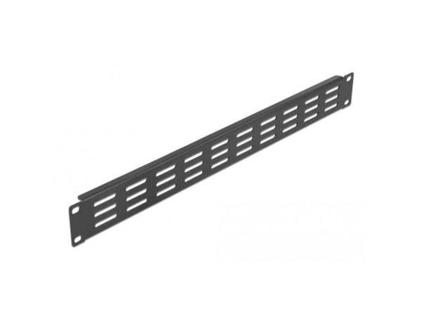 Delock - Rackpanel - svart - 1U - 19"