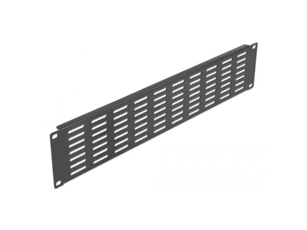 Delock - Rackpanel - svart - 2U - 19"