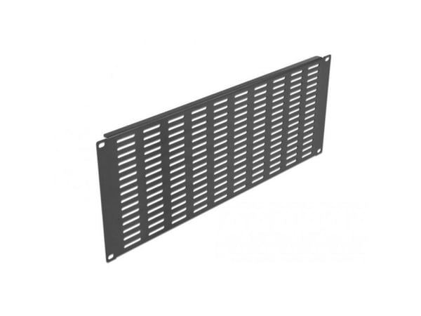 Delock - Rackpanel (vertikal) - med ventlasjonsspor - svart - 4U - 19"