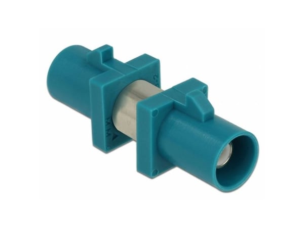 Delock Adapter Adapter FAKRA Z plug > FAKRA Z plug - RF-adapter - FAKRA Z-kobling plugg til FAKRA Z-kobling plugg - 2.96 cm - RAL 5021, vannblå