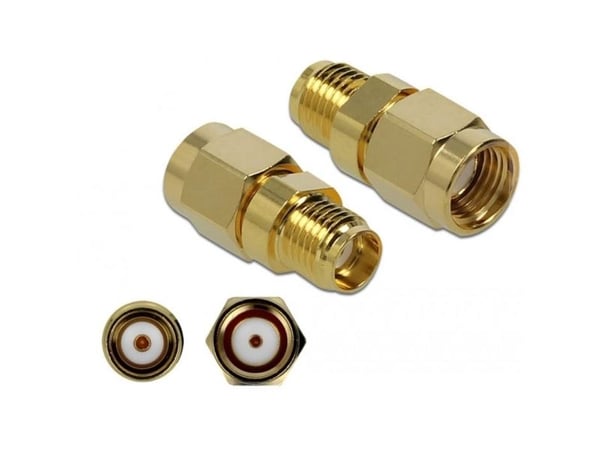 Delock - Antenneadapter - RP-SMA plugg til SMA beholder