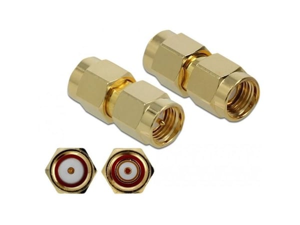 Delock 10 GHz - Antenneadapter - RP-SMA (hann) til SMA (hann) - gull