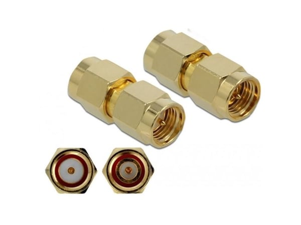 Delock 10 GHz - Antenneadapter - SMA (hann) til SMA (hann) - gull