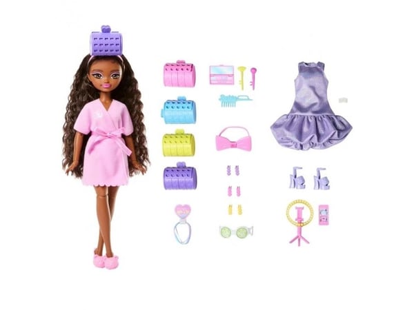 Barbie Mattel Dream Besties Brooklyn -nukke + muotoilutarvikkeet (JGG39)