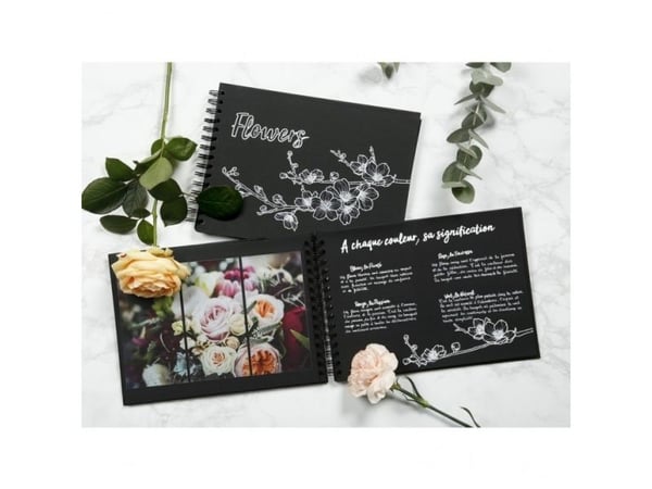 Clairefontaine Scrap Album, Black Hardcover, wirebound, 40 Black pages, 32x24 cm, 185g, acid free
