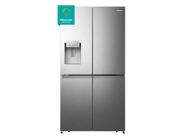 Hisense RQ760N4SASE, Fristående, Amerikansk dörr, Rostfritt stål, Röra, LED, På dörren