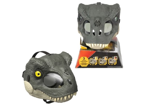 Jurassic World Rage ''N Roar Tyrannosaurus rex Mask, 6 år, Flerfarget, Plast