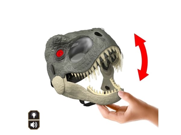 Jurassic World Rage ''N Roar Tyrannosaurus rex Mask, 6 år, Flerfarget, Plast