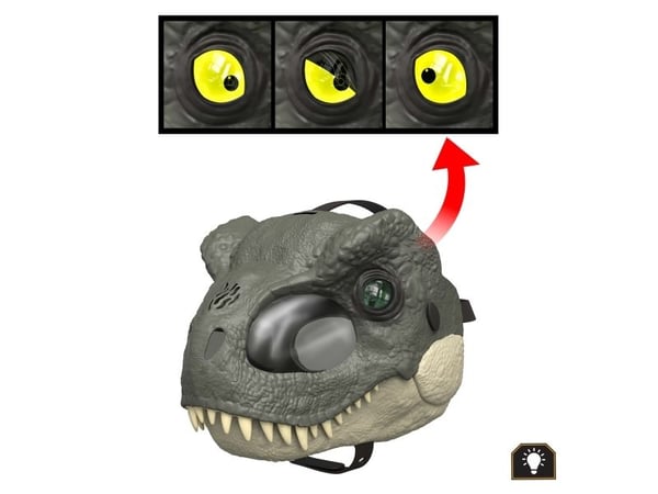 Jurassic World Rage ''N Roar Tyrannosaurus rex Mask, 6 år, Flerfarget, Plast