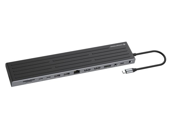 Conceptronic DONN32B, Kabel, USB 3.2 Gen 1 (3.1 Gen 1) Type-C, 100 W, 3,5 mm, 10,100,1000 Mbit/s, IEEE 802.3ab