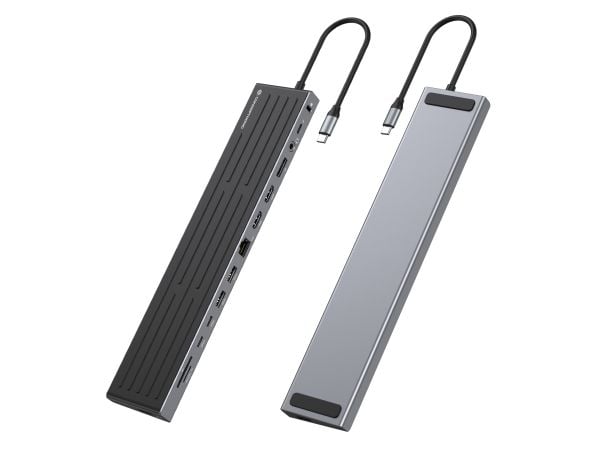 Conceptronic DONN32B, Koblet med ledninger (ikke trådløs), USB 3.2 Gen 1 (3.1 Gen 1) Type-C, 100 W, 3,5 mm, 10,100,1000 Mbit/s, IEEE 802.3ab
