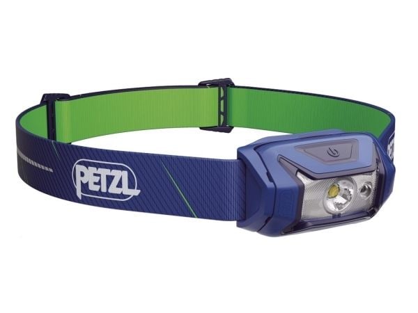 Petzl Tikka Core, Otsapannan taskulamppu, Sininen, Painikkeet, Akun varaustaso, IPX4, LED