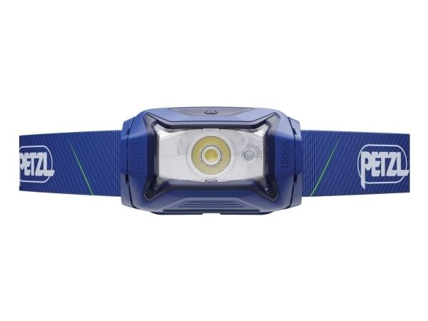 Petzl Tikka Core, Hodebåndslommelykt, Blå, Knapper, Batterinivå, IPX4, LED