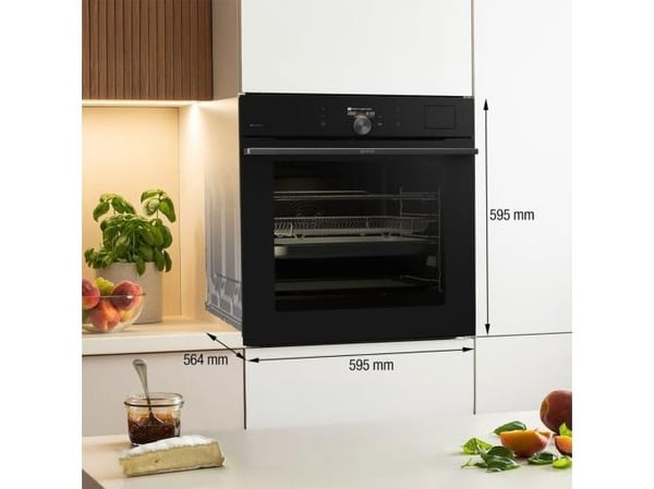 Gorenje BFS6148B, Stor, Elektrisk ovn, 77 l, 2300 W, Innebygget, Svart