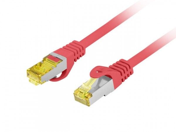 PATCHCORD CAT.6A S/FTP LSZH CU 0.5M PUNAINEN FLUKE PASSED LANBERG