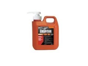 Kraftig håndrens Swarfega Orange 1ltr med Parfume/Pumpe Grøn til olie/fedt/snavs,6 dnk x 1 ltr/krt