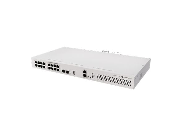Mikrotik CRS418-8P-8G-2S+RM Cloud Router/Sw, L2/L3, Gigabit Ethernet (10/100/1000), Strøm over Ethernet (PoE), Stativ-montering, 1U