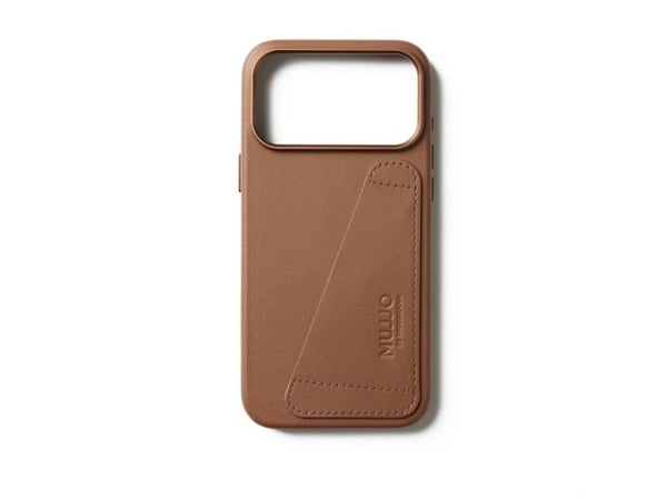 Mujjo Wallet Leather Case - lærveske for iPhone 17 Pro Max kompatibel med MagSafe (brun)