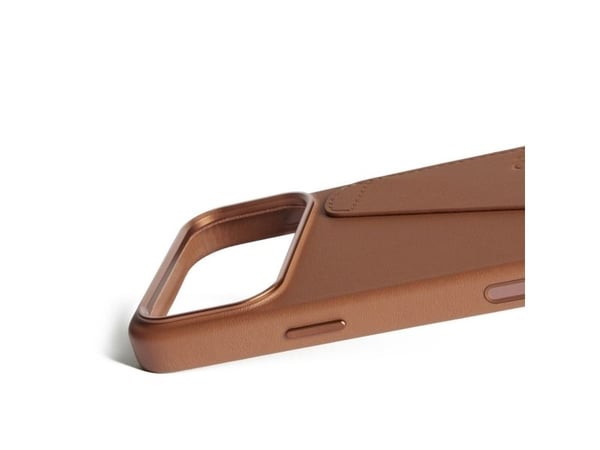 Mujjo Wallet Leather Case - lærveske for iPhone 17 Pro Max kompatibel med MagSafe (brun)