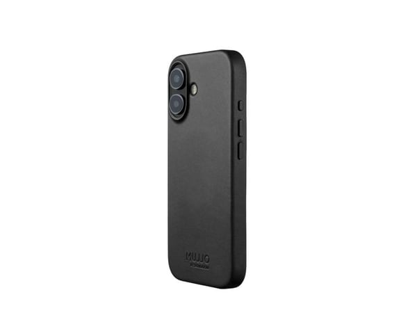 Mujjo Nahkakotelo - Nahkakotelo iPhone 17:lle yhteensopiva MagSafen kanssa (musta)