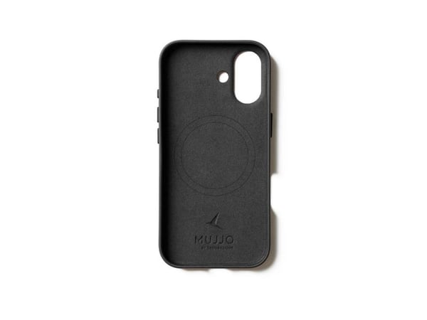 Mujjo Nahkakotelo - Nahkakotelo iPhone 17:lle yhteensopiva MagSafen kanssa (musta)