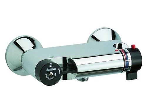 DAMIXA TMC termostatarmatur med bruserafgang ½" ned og eksklusiv forskruninger og rosetter
