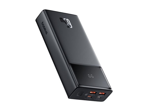 Baseus STAR LORD OVERSEAS EDITION 20.000 MAH DIGITAL DISPLAY POWERBANK 65W-SIYAH, 20000 mAh, Lithium Polymer (LiPo), Sort