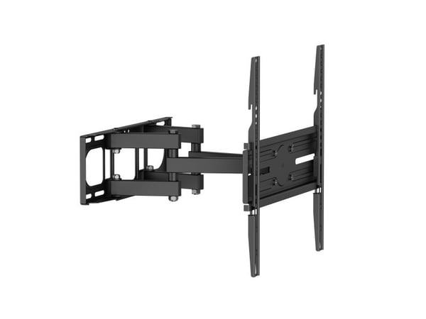 DELTACO - Monteringssett (veggmontering) - full bevegelse - for buet / flatt panel - 3-veis, helning, sving, opptil 40 kg - svart - skjermstørrelse...