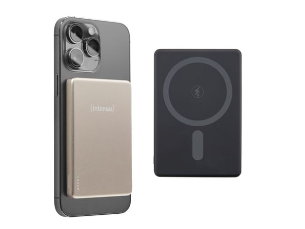 Intenso MW5000, 5000 mAh, Lithium Polymer (LiPo), Power Delivery, Programmable Power Supply (PPS), Trådløs lading, 3,85 V, Sjampagne