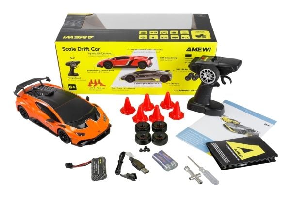 Amewi Huracan STO, Drift bil, 1:18, 6 År, 500 mAh, 392 g