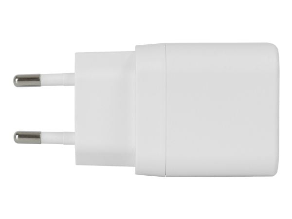 DELTACO Wall Charger - Strømadapter - 25 watt - PD/PPS (24 pin USB-C) - hvit